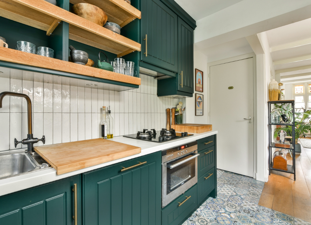 Finished kitchen in a West End townhouse
